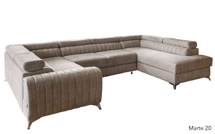 Colțar Formă U, Extensibil Fabian, 340x202cm, Personalizabil - imagine 8