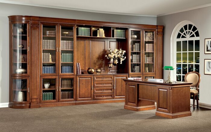 Biblioteca lemn masiv