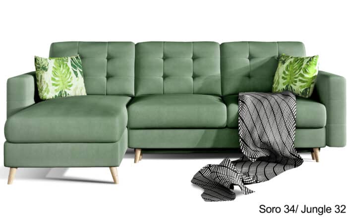 Colțar Extensibil Oslo, 250x162cm, Ladă Depozitare, Personalizabil - imagine 8