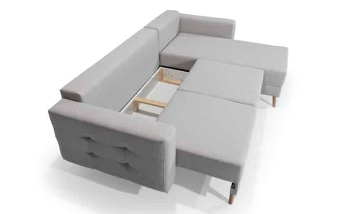 Colțar Extensibil Oslo, 250x162cm, Ladă Depozitare, Personalizabil - imagine 17