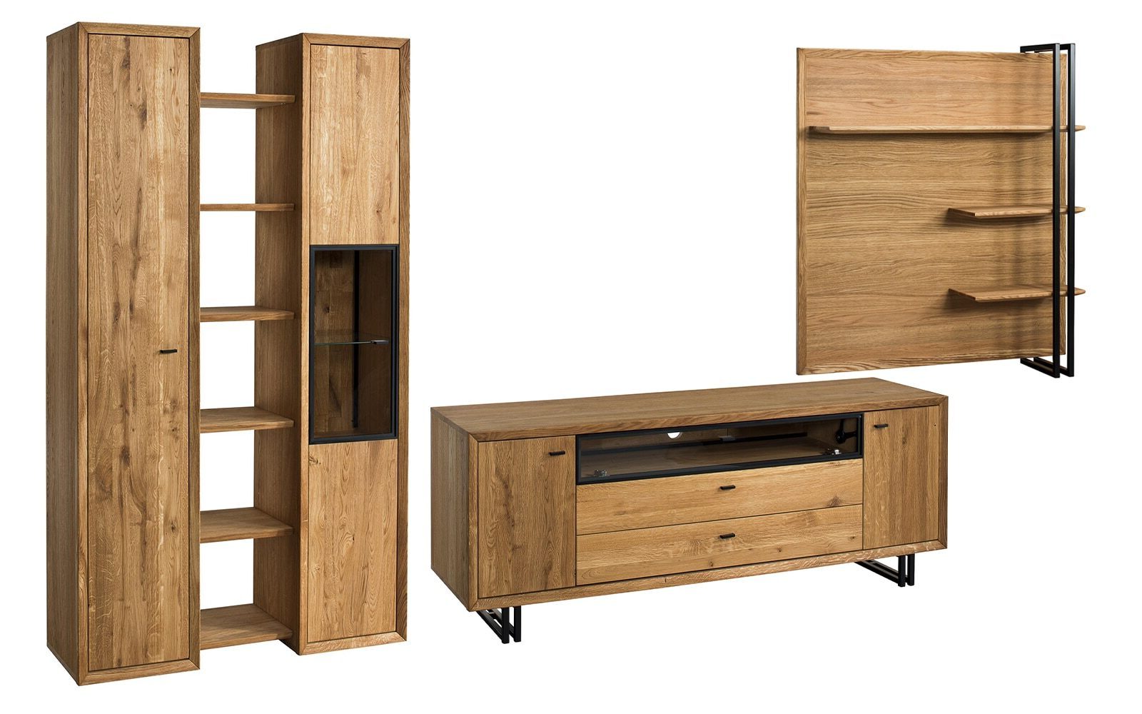 Set Living Complet 3 Piese Sutton Stejar Masiv Mobarta 2 Set Living Sutton, 3 Piese - imagine 1