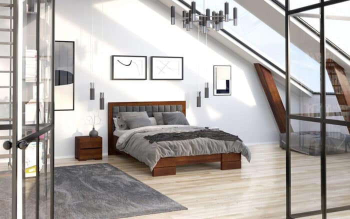 Pat Tapițat TerraCraft, Lemn Masiv, Personalizabil - imagine 4