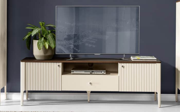 Set Living Napoli, 4 Piese, Crem/Nuc - imagine 3