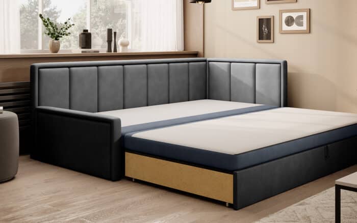 Canapea Finn, Extensibilă, cu Depozitare, Personalizabilă - imagine 13