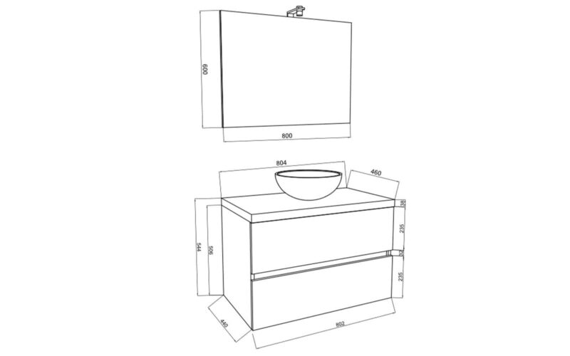 Set Mobilier Baie Carter,Alb Lucios - imagine 10