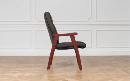 Scaun de conferința Toronto, Piele Naturala, 63x71x106cm, Personalizabil - imagine 4