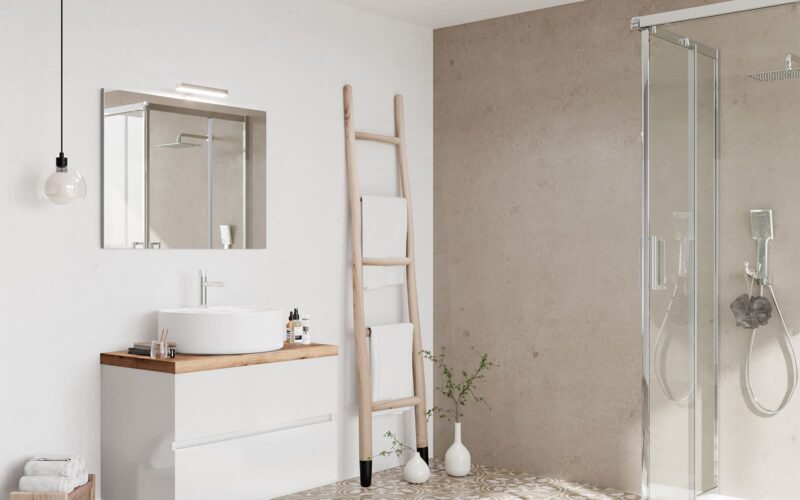 Set Mobilier Baie Carter,Alb Lucios - imagine 4