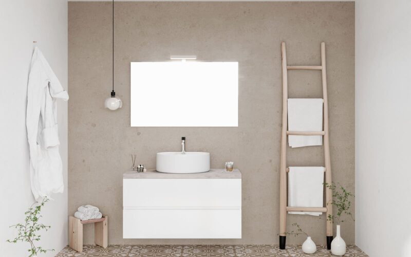 Set Mobilier Baie Carter,Alb Lucios - imagine 5