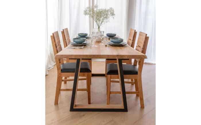 Masă Dining Gianna, Stejar Masiv, 180x90 cm sau 200x100 cm - imagine 3