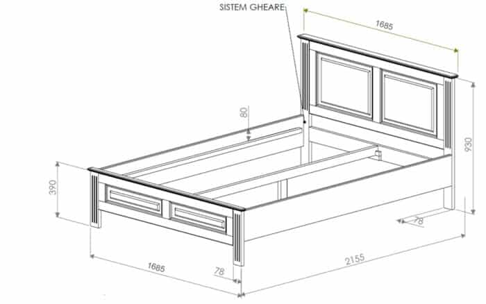 Pat Preston cu Sertar, Lemn Masiv, Nuc - imagine 5