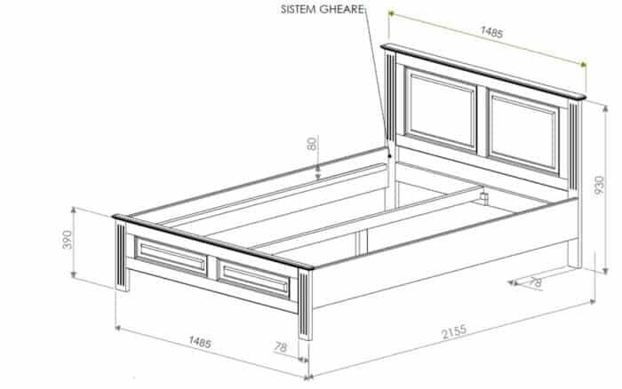 Pat Preston cu Sertar, Lemn Masiv, Nuc - imagine 4