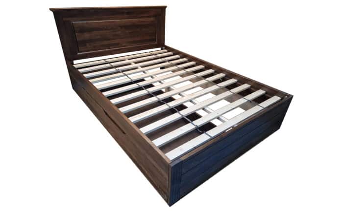 Pat Preston cu Sertar, Lemn Masiv, Nuc - imagine 2