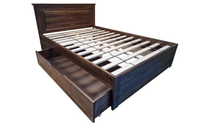 Pat Preston cu Sertar, Lemn Masiv, Nuc