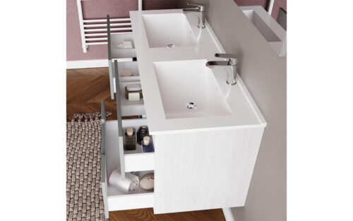 Set Mobilier Baie Suspendat Orchid, Lavoar Dublu - imagine 5