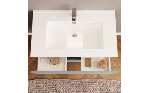 Set Mobilier Baie Suspendat Orchid, Lavoar Dublu - imagine 6