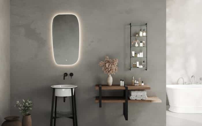 Oglindă cu iluminare LED si acționare touch, 54x100cm - imagine 3