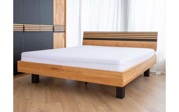 Dulap Rafael, 4 Usi, 2 Usi Sticla, Stejar Masiv, 206x58x219cm - imagine 4