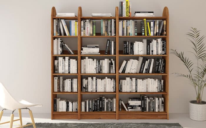 Corp Bibliotecă Hans, Lemn Masiv Stejar - Etajeră, L 40/60/80cm - imagine 2