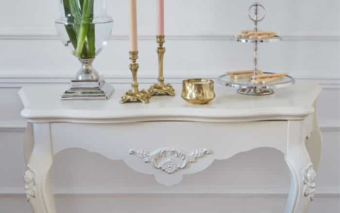 Consola Paris, 120x50x78cm, Alb - imagine 4