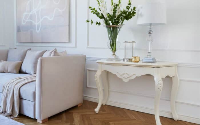 Consola Paris, 120x50x78cm, Alb - imagine 6