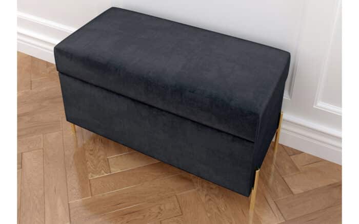 Băncuță Tapițată Zoe, 80x37x46 cm - imagine 3