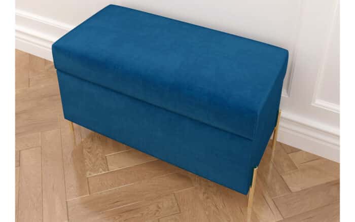 Băncuță Tapițată Zoe, 80x37x46 cm - imagine 5