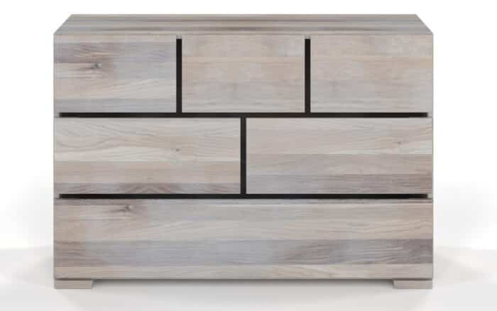 Comodă TerraCraft, Lemn Masiv Stejar, 3+2+1 Sertare, 120x45x81cm - imagine 7