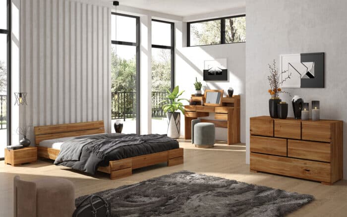 Comodă TerraCraft, Lemn Masiv Stejar, 3+2+1 Sertare, 120x45x81cm - imagine 11
