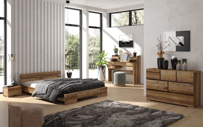 Comodă TerraCraft, Lemn Masiv Stejar, 3+2+1 Sertare, 120x45x81cm - imagine 12