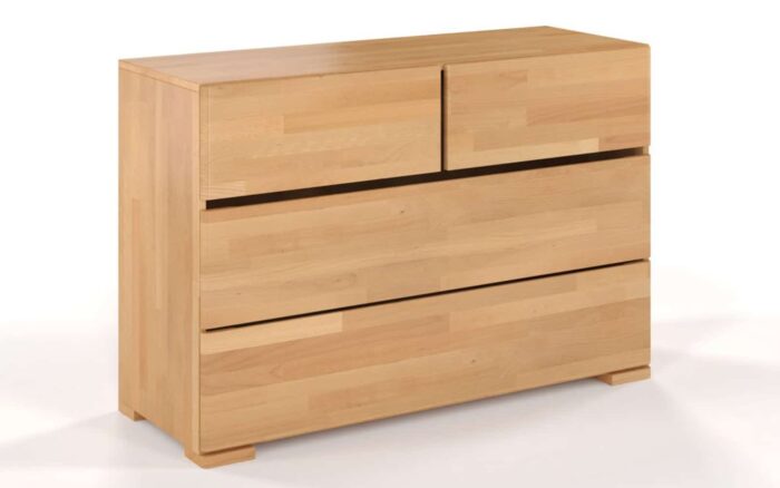 Comodă TerraCraft, Lemn Masiv Fag, 2+2 Sertare, 120x45x81cm