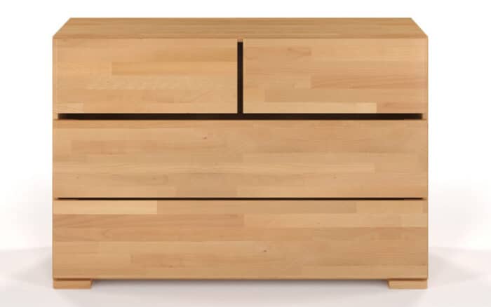 Comodă TerraCraft, Lemn Masiv Fag, 2+2 Sertare, 120x45x81cm - imagine 2