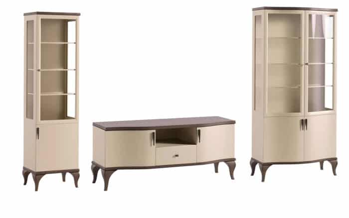 Set Living Leona, 3 Piese, Crem-Nuc