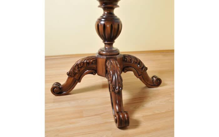 Masă Rotundă Extensibila Briston, Lemn Masiv - imagine 5