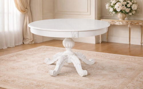 Masă Rotundă Extensibila Briston, Lemn Masiv - imagine 3