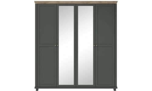 dulap jardon, 3 usi, cu oglinda, 154x62x216cm, grafit (copiază)