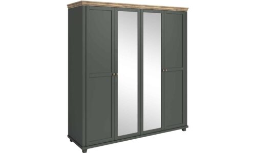 dulap jardon, 3 usi, cu oglinda, 154x62x216cm, grafit (copiază)