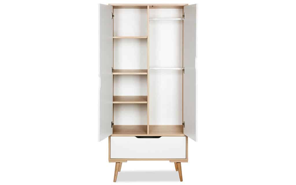 dulap copii paulette natur, lemn masiv, 80x52x183 cm (copiază)