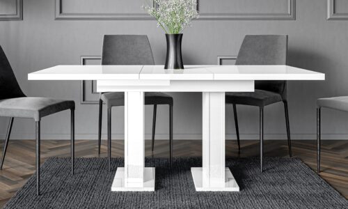 masă dining extensibilă illumina crest, 120/160x80 cm, negru (copiază)