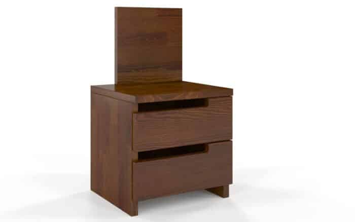 noptieră terracraft, 2 sertare, lemn masiv pin, 40x35x66cm