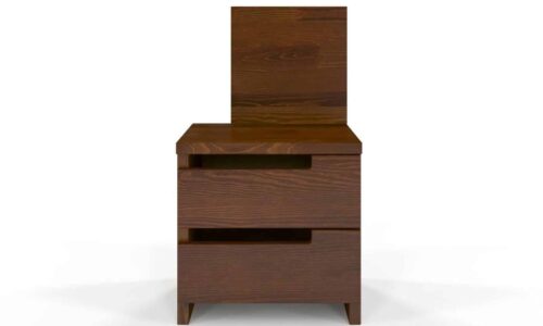 noptieră terracraft, 2 sertare, lemn masiv pin, 40x35x66cm