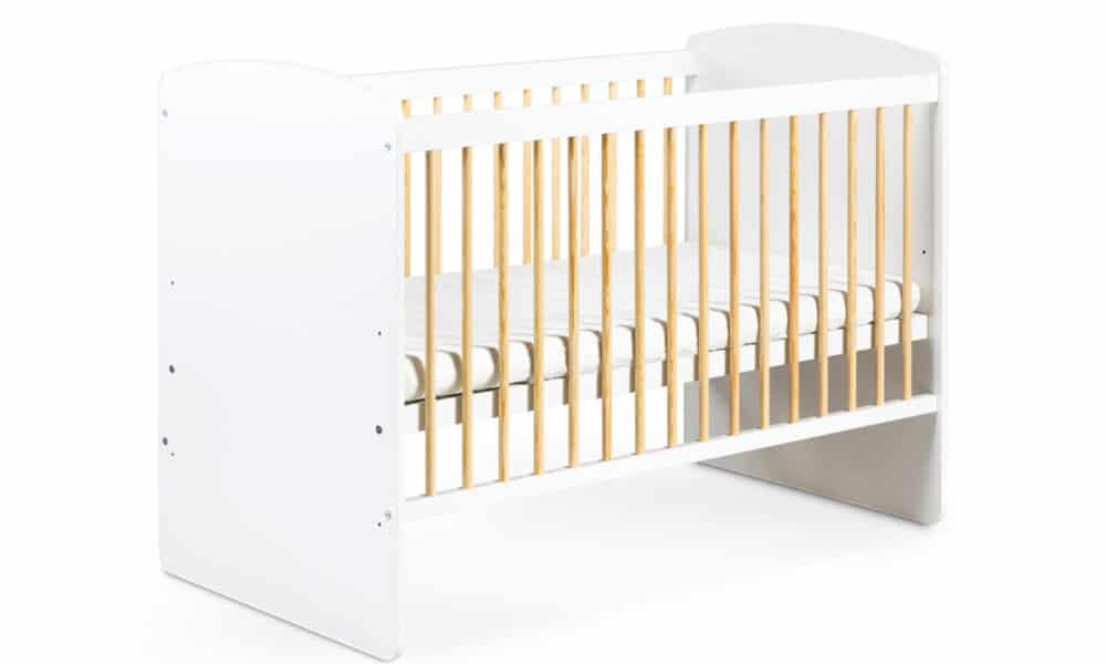 pat copii karoline, lemn masiv, alb, 120x60 cm