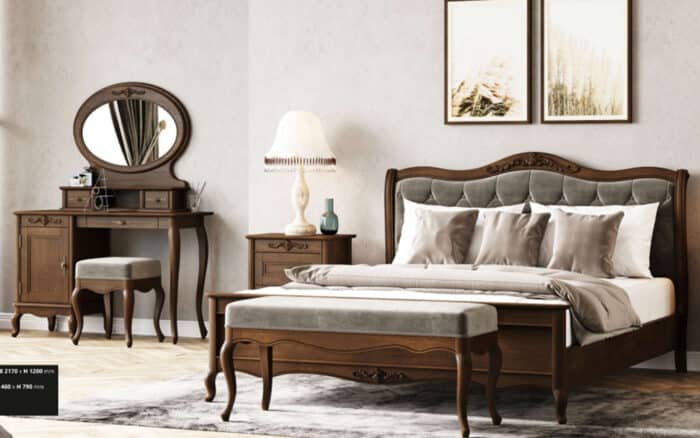 Pat Seraphia I, Lemn Masiv, 140/160/180/200 x 200 cm - imagine 2