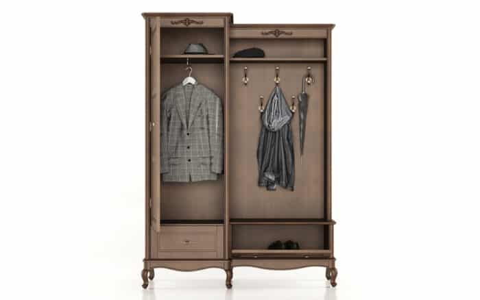 Set pentru Hol Seraphia, Lemn Masiv, 150 x 52 x 207 cm - imagine 2