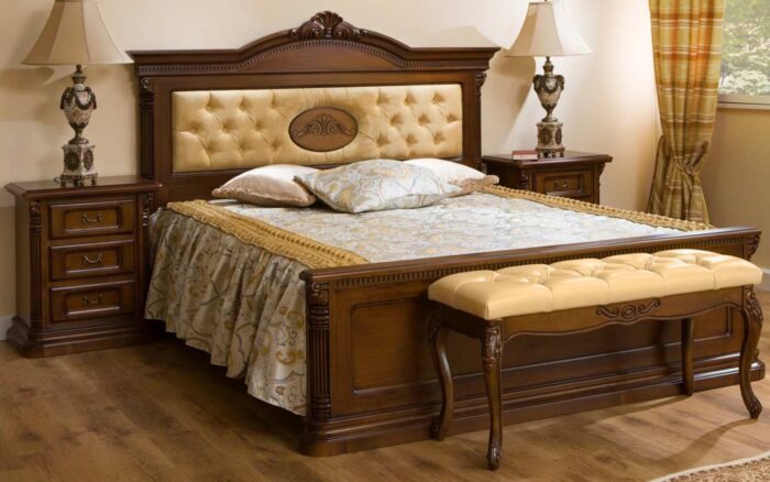 Noptieră Briston, Lemn Masiv, Nuc, 60 x 39 x 67 cm - imagine 2