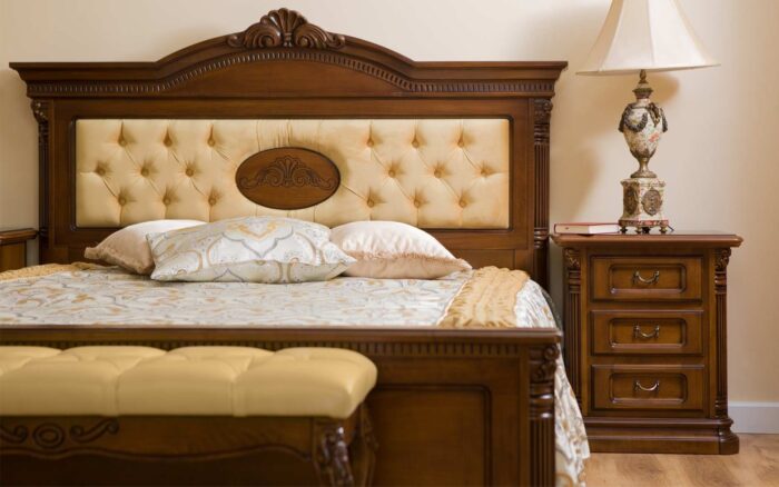 Noptieră Briston, Lemn Masiv, Nuc, 60 x 39 x 67 cm