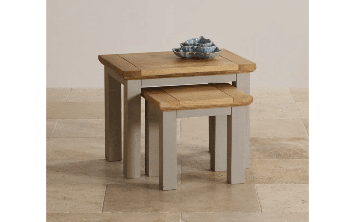 Măsuță Cafea Ives, Lemn Masiv, Personalizabilă, Gri, 59 x 41 x 46 cm - imagine 2