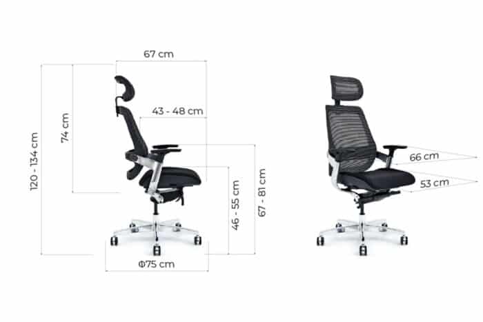 Scaun de birou, ErgoElite, Design Modern, Negru - imagine 4
