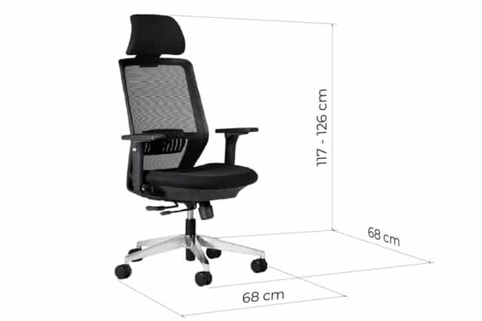 Scaun de birou, ErgoDynamic, Negru - imagine 4