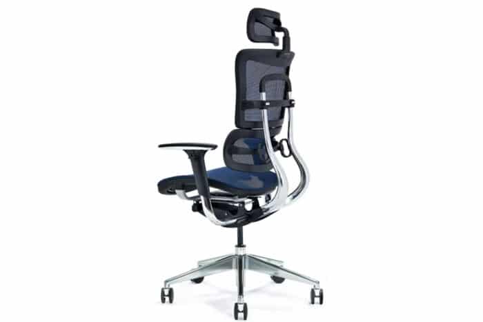 Scaun de birou, ErgoComfort, Plasă Respirabilă, Albastru - imagine 2