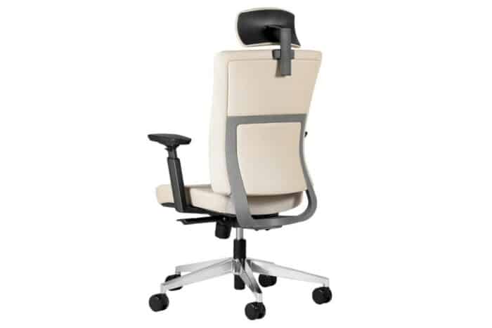 Scaun de birou, ErgoStreamline, Design Elegant și Minimalist, Crem - imagine 2
